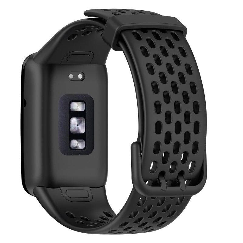 For Xiaomi Mi Band 7 Pro Breathable Tpu Watch Band(Black) - Image 2